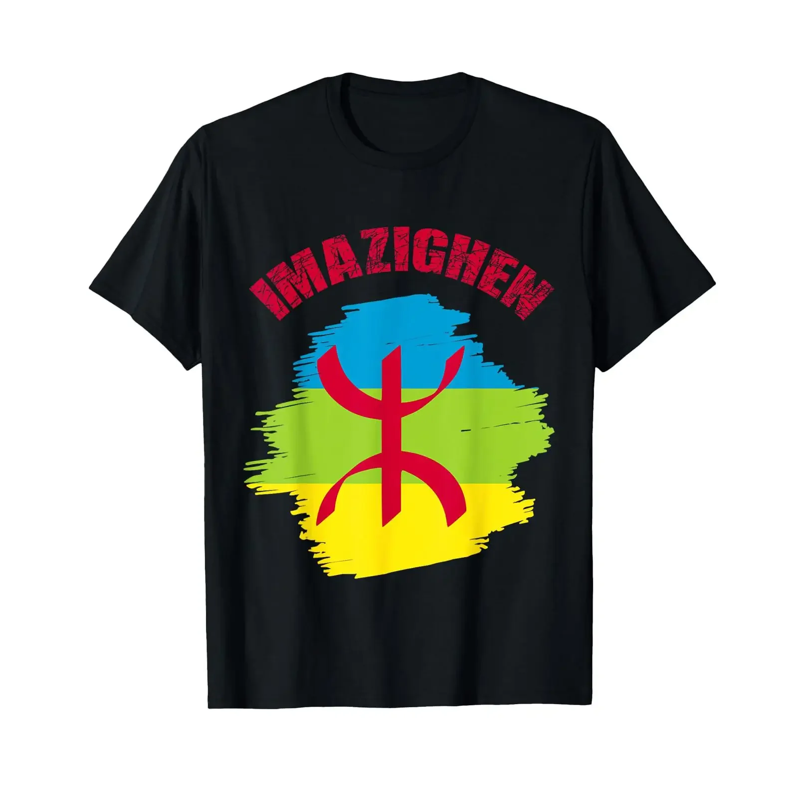 Imazighen Flag Berber Kabyle Amazigh Heritage T Shirt black vintage Washed Top For Everyday Wear Soft Breathable Comfortable