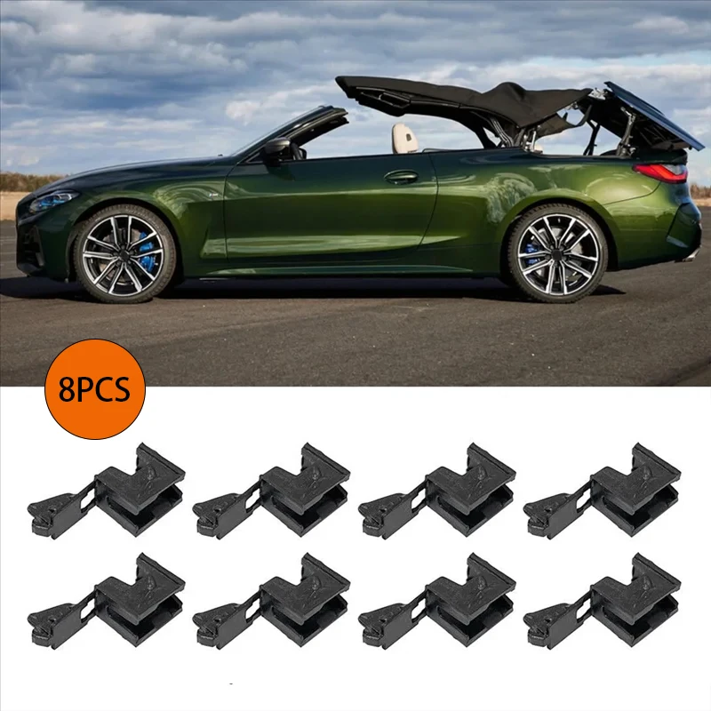 8Pcs 54377187747 For BMW 3 Series 4 Series E93 M4 Roof Molding Convertible Roof Hinge Cover Clip Buckle Fixing Assembly