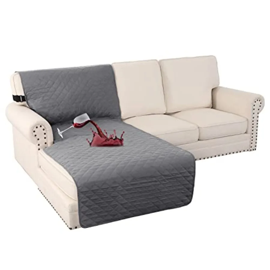

100% Waterproof Sofa Covers Chaise Lounge L Shape Sofa Protector Slip Cover Triple Non-Slip Sofa Slipcover for Sectional Couch