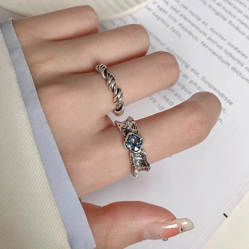 

PANJBJ 925 Sterling Silver Cross Winding Ring for Women Girl Exquisite Individuality Opening Jewelry Birthday Gift Dropshipping