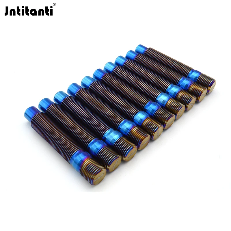 Jntitanti China factory hot sale Gr.5 titanium wheel stud M14X1.5X78  for Jeep, Land rover,Tesla, Cherokee,Jaguar,VW,AUDI, Benz