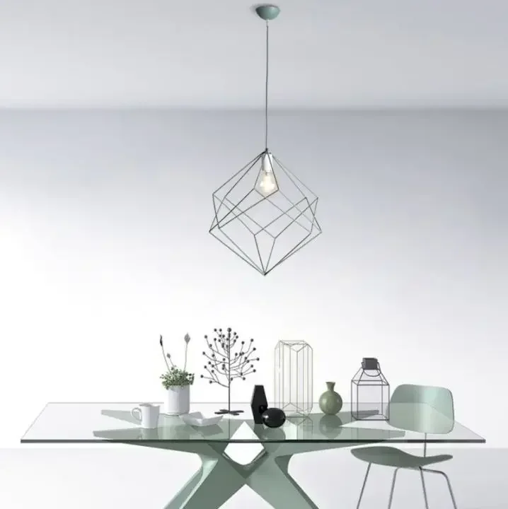 Simple design modern Nordic creative personality minimalist restaurant bedroom cafe bar window wrought iron chandelier
