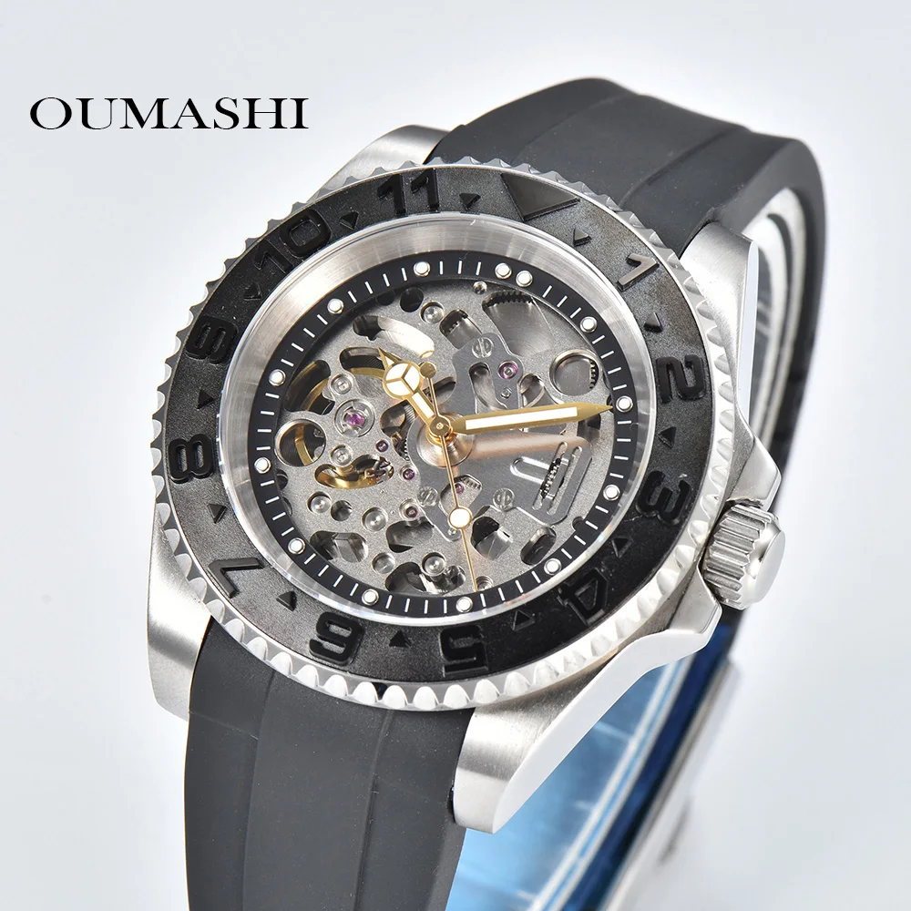 

OUMASHI 2023 New Men Automatic Mechanical Watches NH70 Stainless Steel Sapphire Glass Waterproof Men Watches