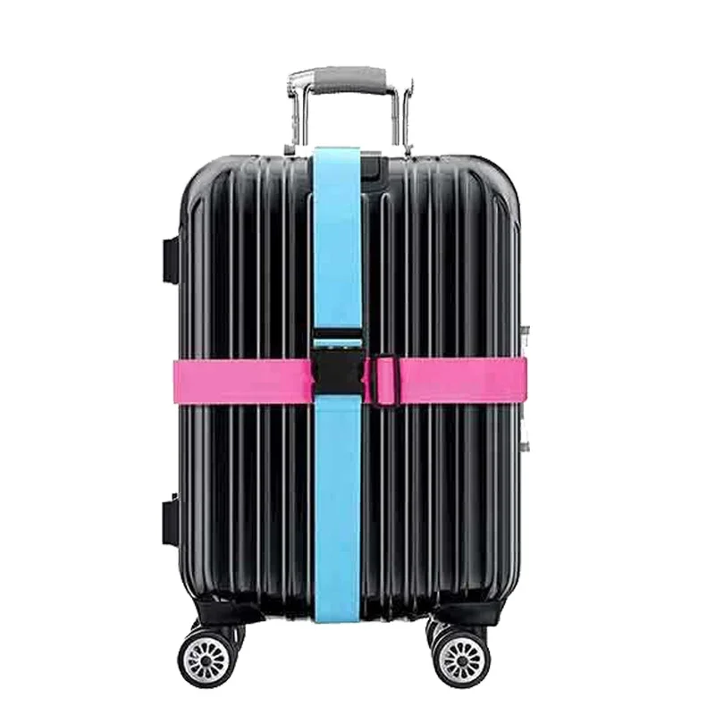 2 Pieces Nylon Luggage Strap Adjustable Travel Suitcase Buckle Strap Baggage Belt Travel Accessorises Suitcase Packing Seat Belt