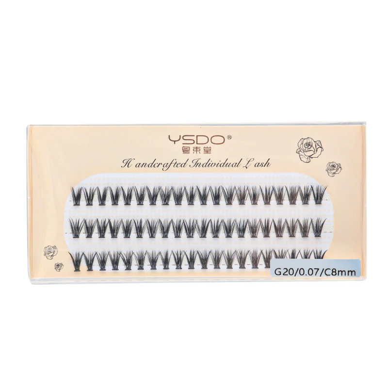 MEISHENJIE-Extensions de Cils Individuels, 3 Rangées, 60 Faisceaux, 8/10/12mm, Volume Préfabriqué, en Forme d'Éventail, Collé à la Chaleur, Outil de Maquillage, à Faire Soi-Même