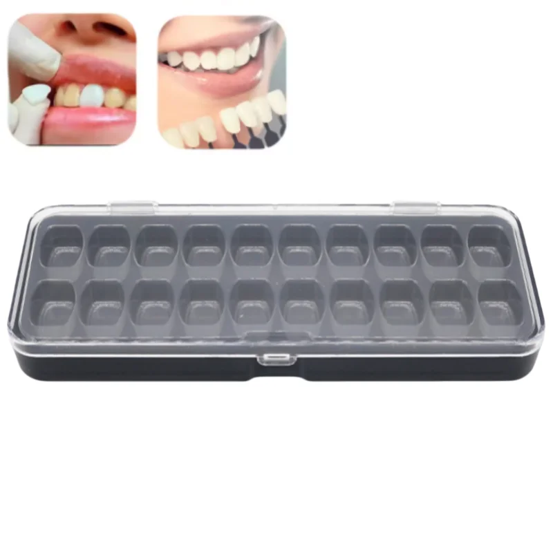 

3pcs Dental Veneer Pretreatment Box 20 Slots Dental False Tooth Box Portable Tooth Arrangement Storage Case Dentistry Supplies