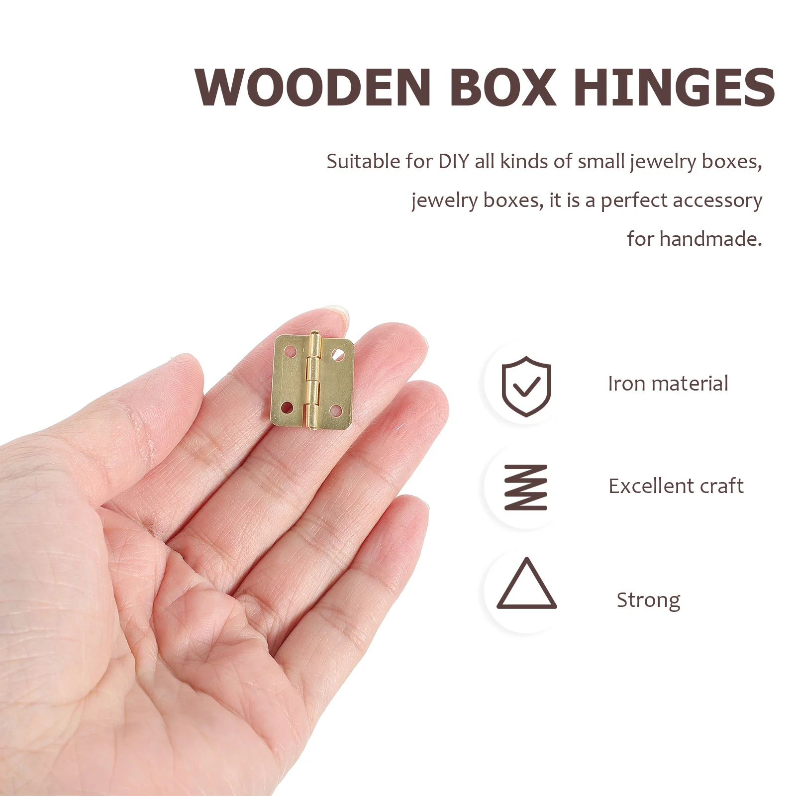 

50 set Small For Wooden Box Iron Hinges Jewelry Box Replacement Diy Retro Case Hinge Household Bin Hinge Hinges Hardware