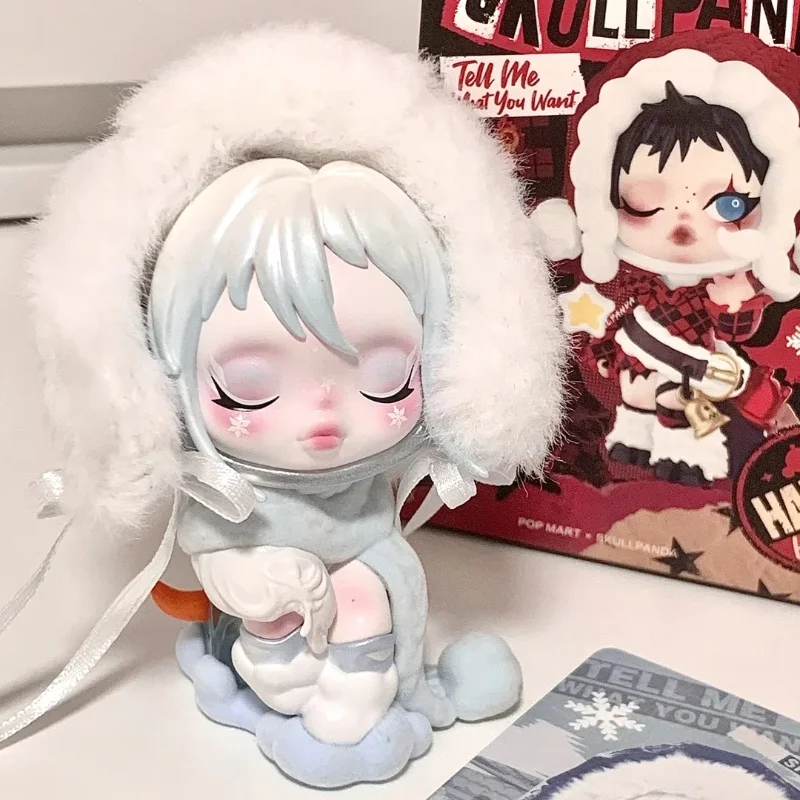 Genuine Skullpanda Wishing Time Series Blind Box Let It Snow Skullpanda Figurine As I Wish Mystery Box Christmas Limited Gi