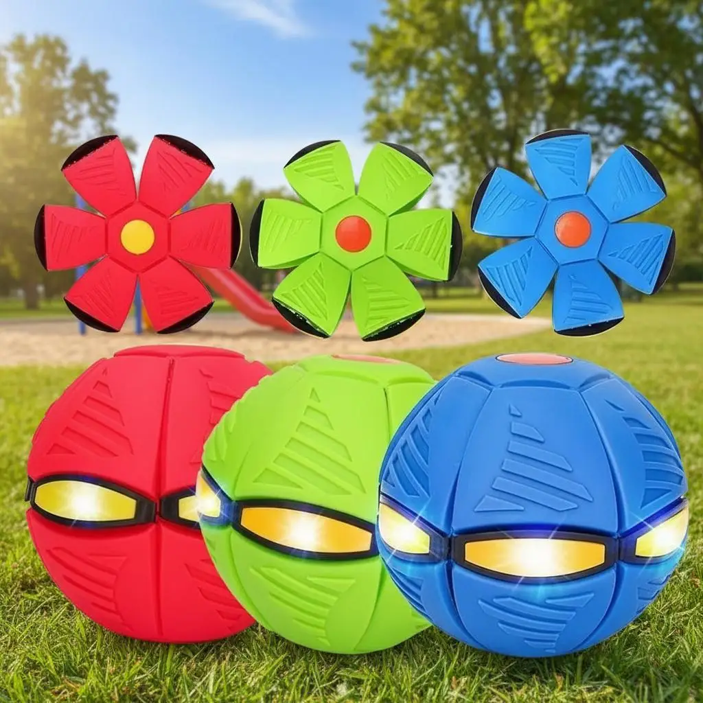 바운시 볼 매직 플라잉 소서 볼 교육용 애완동물 어린이 장난감 실내 및 실외 스트레스 해소 변형 스포츠 볼