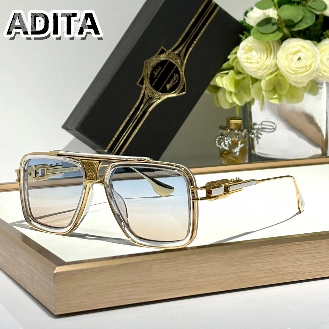 

ADITA GRAND DECAGD DTS461 Top Quality Mens Sunglasses for Women Classic Punk Luxury Titanium UV400 Designer Sunglasses with box