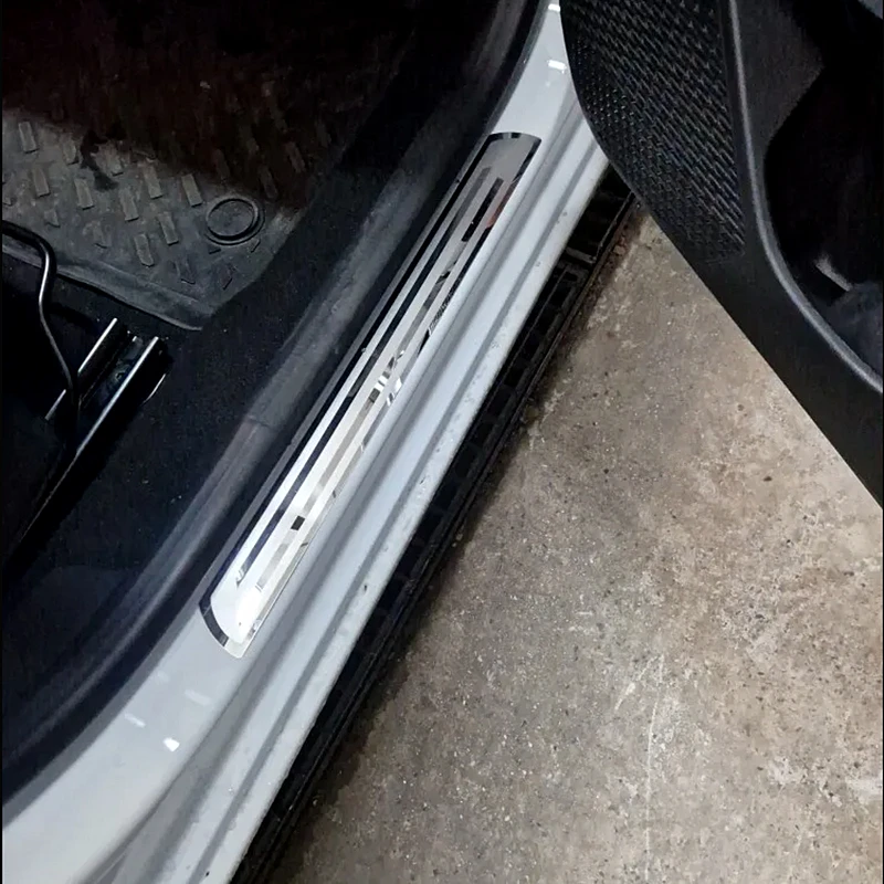 

Для Mazda CX-5 2011-2016: хромированные накладки на пороги, защитные накладки, наклейки на пороги, аксессуары для автомобиля