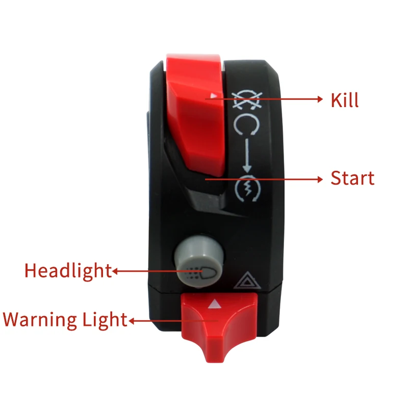 7/8\'\' 22mm Motorcycle Switches Motorbike Headlight Warning Light Start Kill Handlebar Controller Switch Button