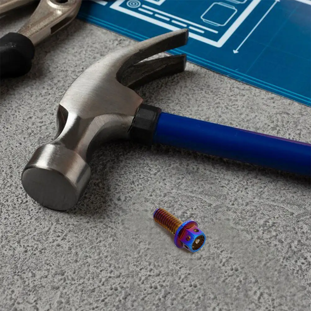 

2 шт. модифицированных винтовых крепления для номерного знака из обожженного титана для электромотоциклов, декоративные крепежные элементы для транспортных средств