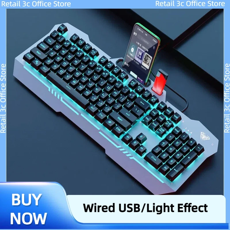 Aula/f3010 Mechanical Feel Keyboard Gaming Esports Peripherals Desktop Computer Laptop Dedicated Wired Keyboard Boy Desktop Gift