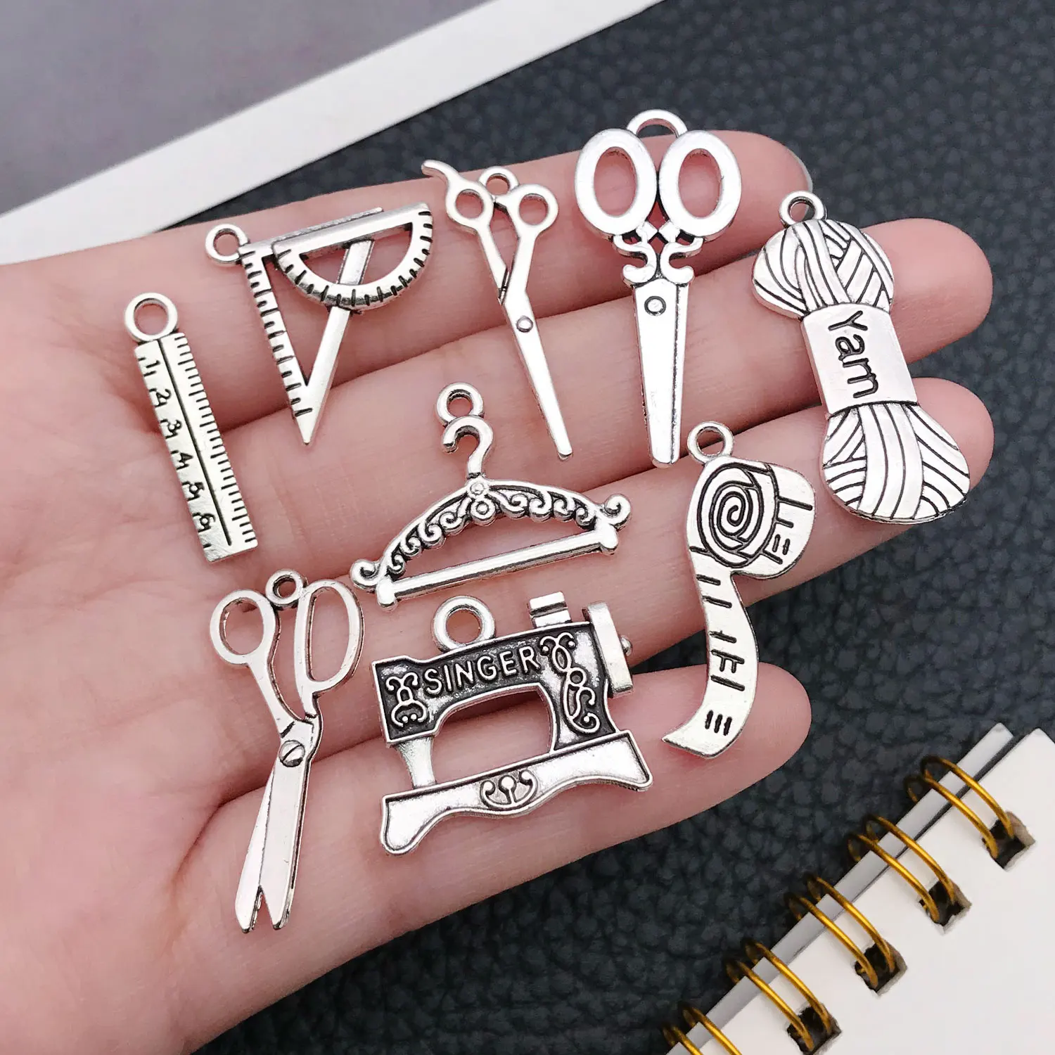 20pcs New Sewing Machine Series (Antique Silver/Gold/Bronze/KC Gold/Bright Silver) - Ideal for Handmade Jewelry Crafting.