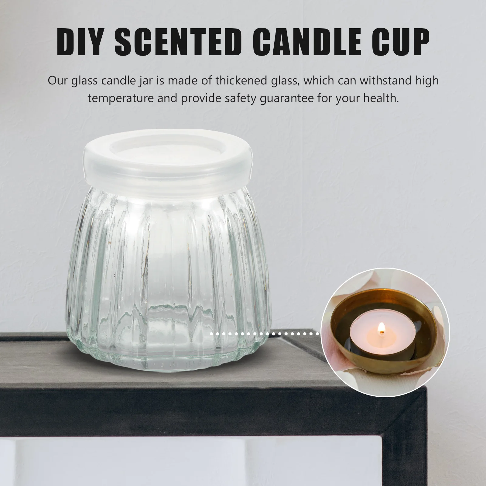 

2 Pcs Glass Cup Party Transparent Small for DIY Scented Empty Dried Flower