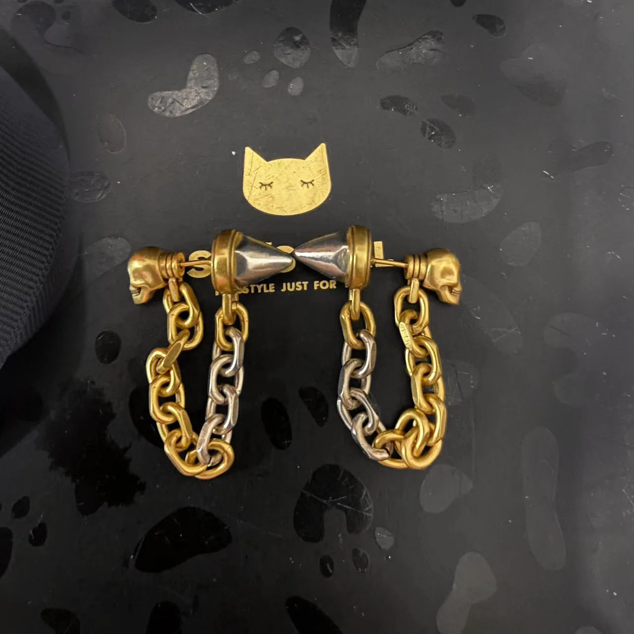 New Jewelry & Accessories Hip Rock Style Skull And Collision Nail Chain Tassel Earrings For Women's Parties & Gifts