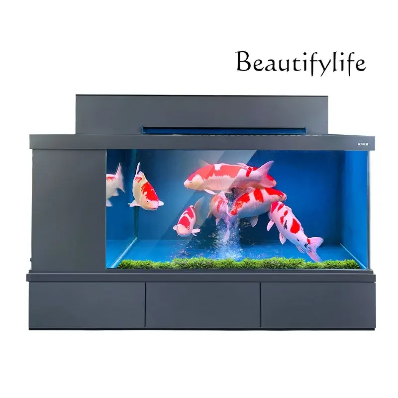 

Light-weight new glass side filter bottom row fish tank aquarium installation-free koi floor tank