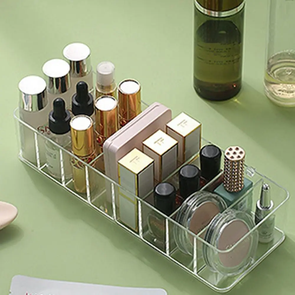 

Portable Compartment Storage Box Transparent Multi-functional Stationery Finishing Box Dustproof Tidying Up