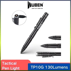 WUBEN TP10-G Tactical Pen Light 3-in-1 USB Rechargeable Flashlight 130 Lumen With Cree XP-G2 LED For Outdoor Camping Lighting