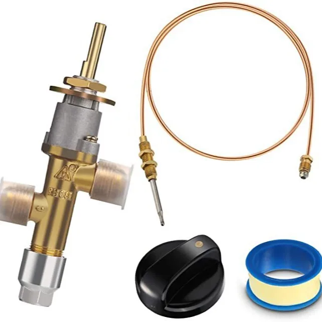 

2 шт. RB081 Газовый клапан, духовка для барбекю, сжиженная латунь, 4-точечный внутренний и внешний провод, тройник для клапана природного газа, внешний провод