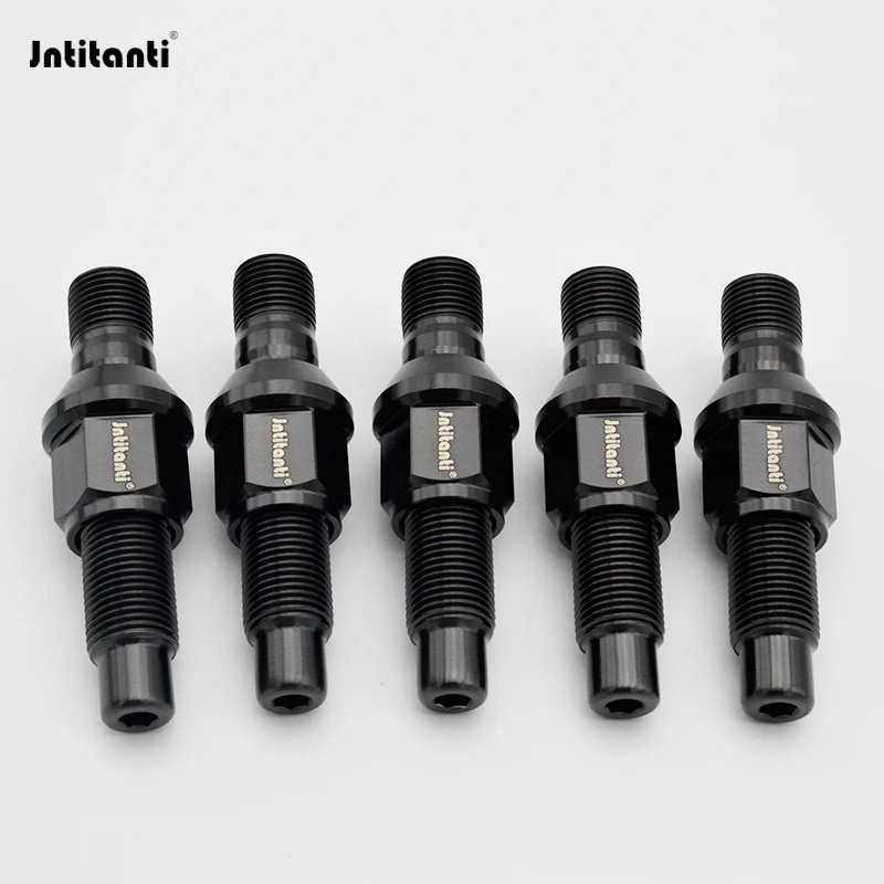 Jntitanti 10.9 grade Gr5 titanium 20pcs wheel stud M12*1.25*75mm & nut M12*1.25*27mm for Citroen Peugeot Fiat Alfa Romeo etc