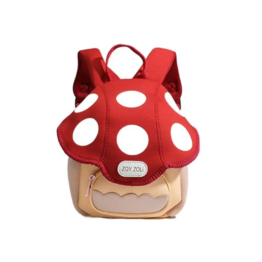 Casual PU Cute Mushroom Backpack Cartoon Kindergarten School Bags Kid Backpack Mini Baby Schoolbag for Children Boys Girls