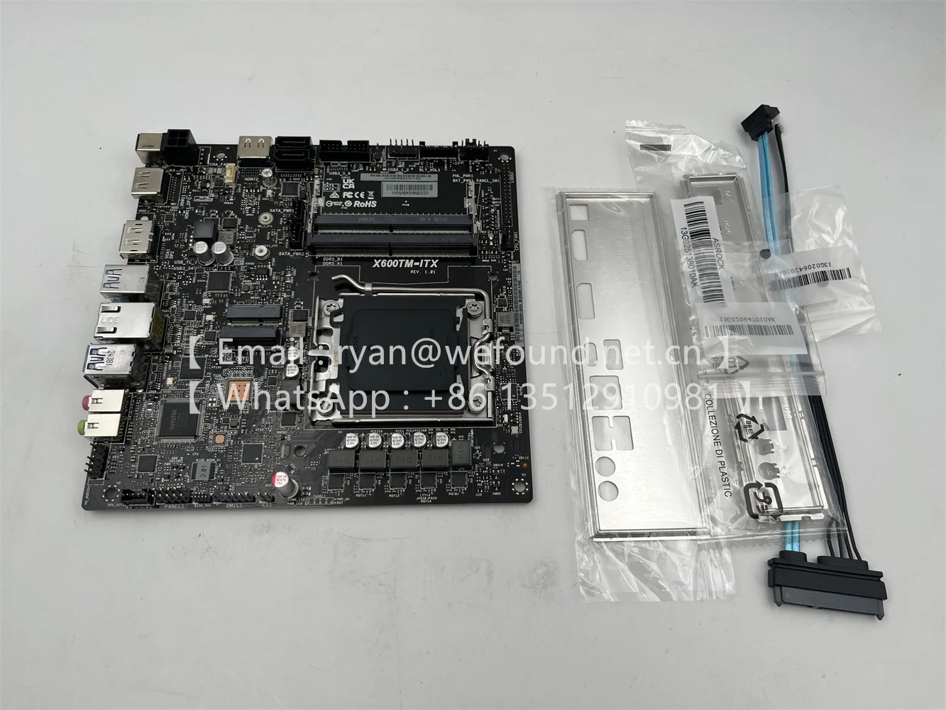X600TM-ITX for ASRock Thin Mini-ITX AM5 Socket  9000, 8000 and 7000 Series Dual DDR5 6400