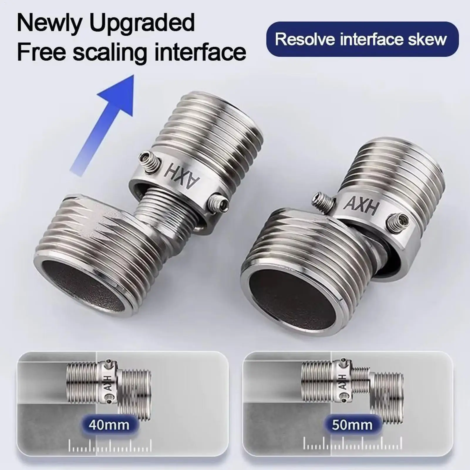 Stainless Steel Angled Curved Foot Angle Adjustment 360 Rotatable Eccentric Screw Corner Wall Mounted Shower Faucet Adapter