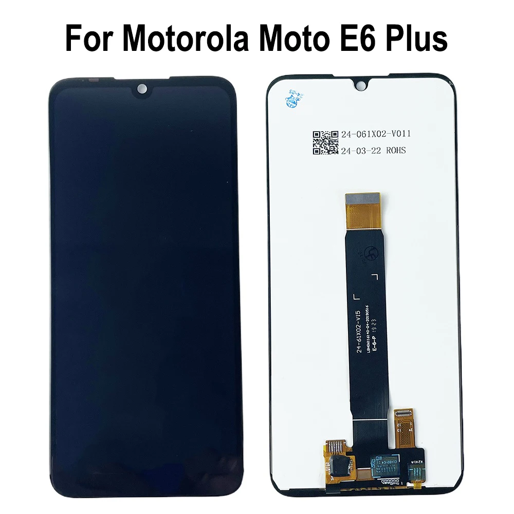 Piezas de repuesto del ensamblaje del digitalizador de pantalla táctil de pantalla LCD Pop para Motorola Moto E6 Plus piezas de repuesto de la pantalla de visualización