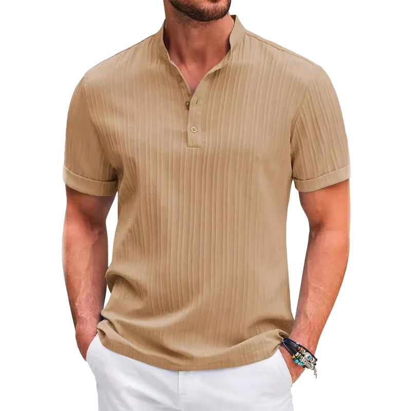 Men Short Sleeve t Shirts Cotton Linen Polo Shirts Breathable Tops Fashion Soild Tshirt Casual Tee Shirt Streetwear Man Clothes