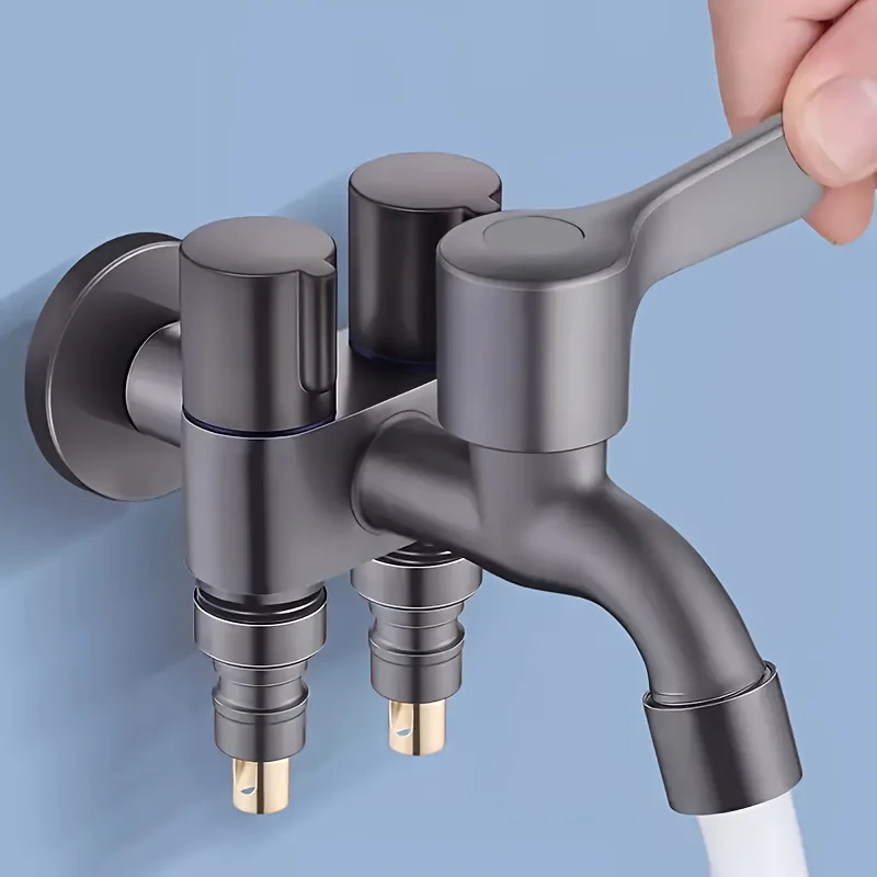 Three way diversion valve -  a multifunctional  1 inlet and 3 outlets faucet, suitable for washing machines and squat to