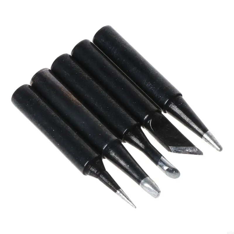 H37D 5 Pcs Lead-Free Soldering Solder Iron Tips 900M-T For Hakko 936 SAIKE 909D 852 9