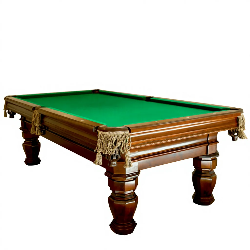 2026 High-end Standard Solid Wood Pool Table with Carved Design for Home and Office Use