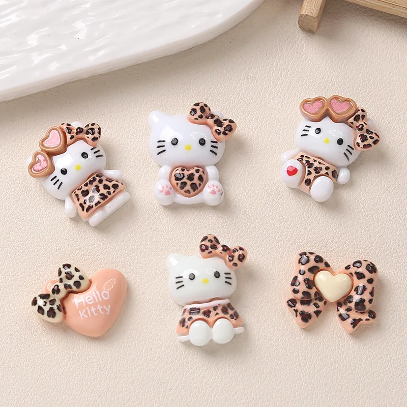 Sanrio Cartoon DIY Resin Accessories Hello Kitty Handmade Hairpins Mobile Phone Cases Shoe Buckle Accessories Gifts