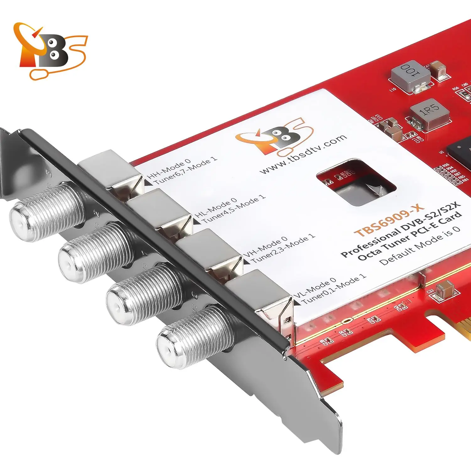 TBS6909X Scheda PCIe sintonizzatore TV DVB-S/S2/S2X 8 Octa per guardare e registrare canali FTA satellitari compatibili con TVheadend