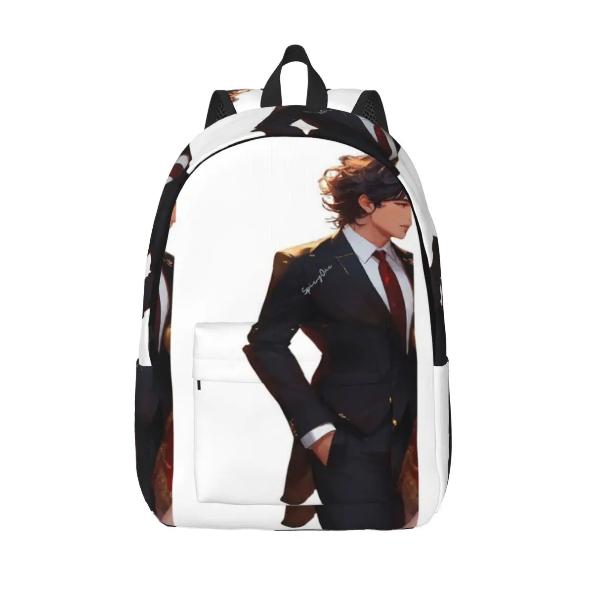 

Милый полуобнимающийся простой и стильный рюкзак для пар в стиле аниме, холщовый рюкзак, женские сумки