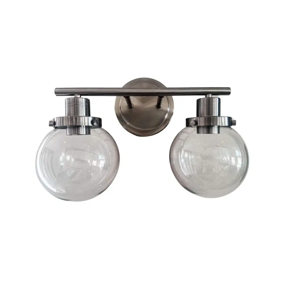 ห้องนอนโมเดิร์นไฟผนังบันไดโคมไฟติดผนัง 2-Light Globe Glass Double Ball Heads Vintage โคมไฟในร่ม