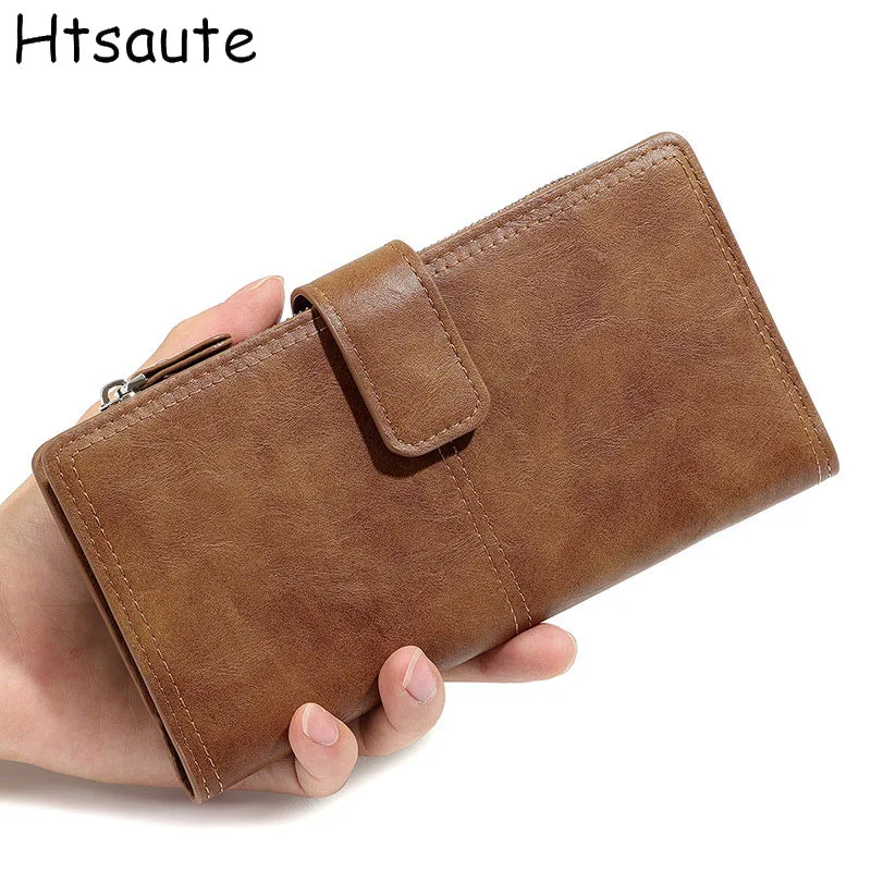 محفظة رجالية مضادة للسرقة محافظ رجالية كلاسيكية من جلد البولي يوريثان بسحاب محفظة نسائية للعملات المعدنية حامل بطاقة الائتمان للرجال والنساء