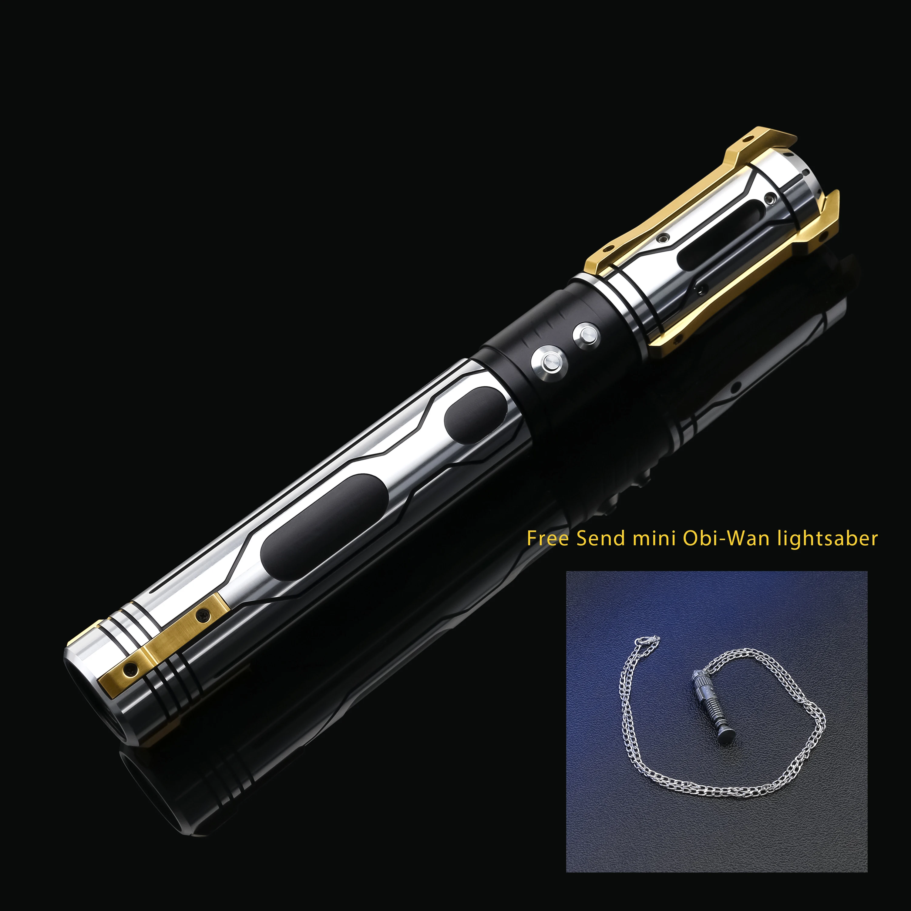 TXQSABER Lightsaber Ghost Empty Metal Hilt with Pixel RGB Core Light Saber Parts Laser Sword Handle for Adult Cosplay Toys