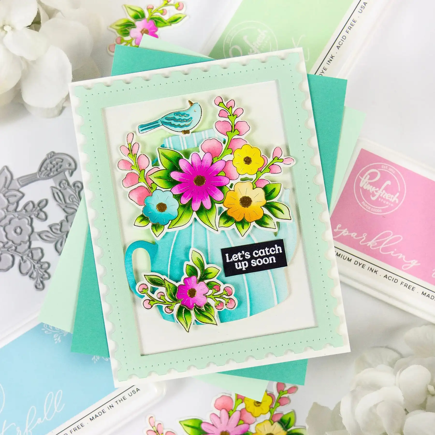

Joyful Blooms PRODUCT Flowers Cutting Dies Clear Stamps Stencil Hot Foil Washi Tape For DIY Scrapbook Craft Decoration Embossing