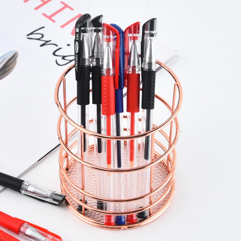 Metal Desk Organizer - Multi-Functional Iron Pen Holder, Makeup Brush Storage, And Desktop Organizer For Office,Home,or Beauty