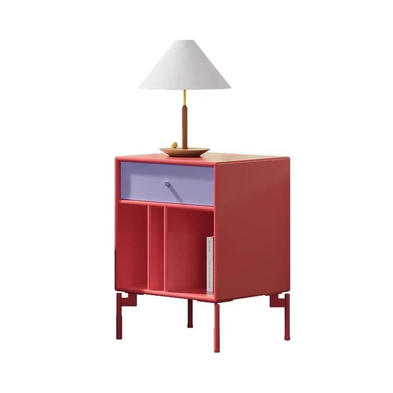 

Dopamine Italian minimalist bedside table Modern minimalist bedroom Home storage cabinet Locker Light luxury bedside table
