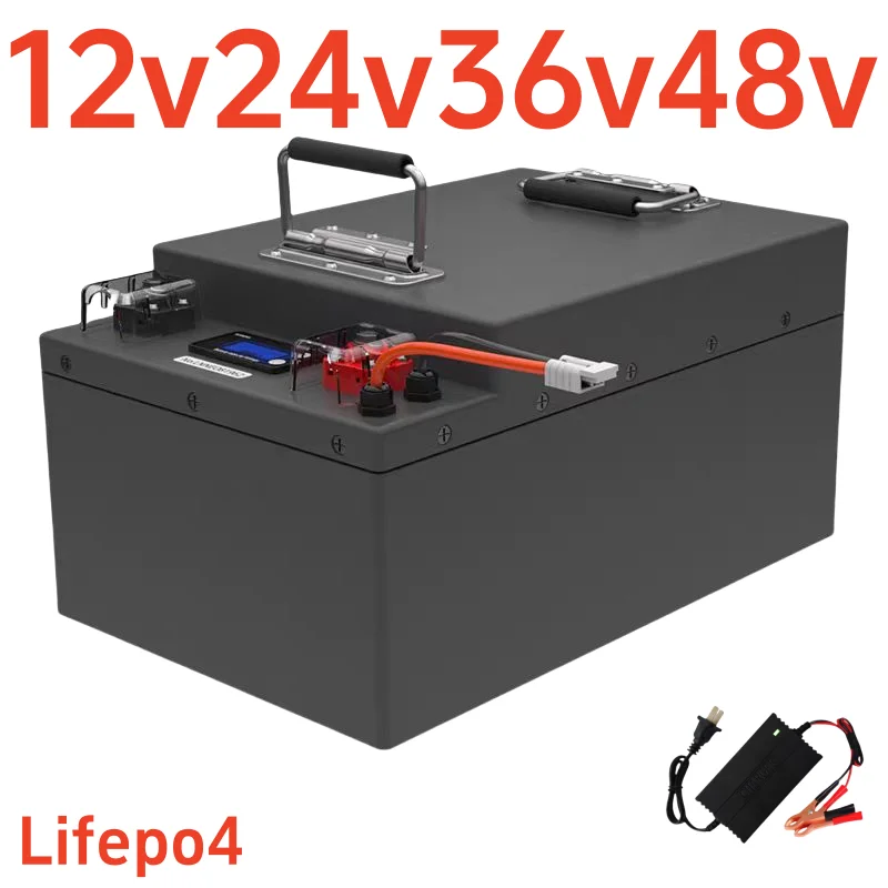 12V 24V 48V 100Ah 200Ah 300Ah LiFePO4 Battery Pack Lithium Iron Phosphate Battery Built in BMS For RV Solar Home Storage No Tax
