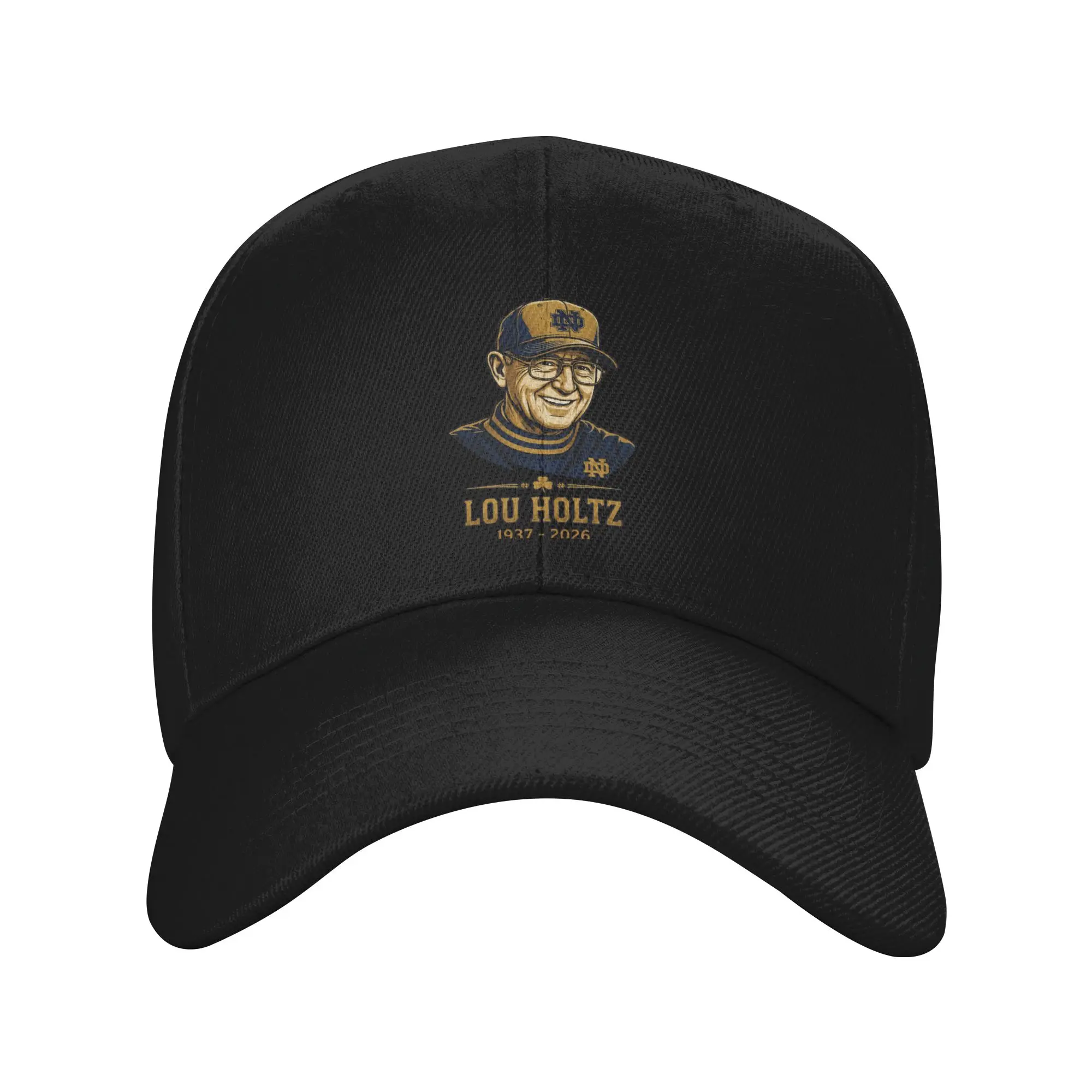 

Summer Lou Holtz 1937-2026 Baseball Cap Hiking Fishing y2k Retro Custom Sun Trucker Hat Unisex-Teens High Quality Snapback Cap