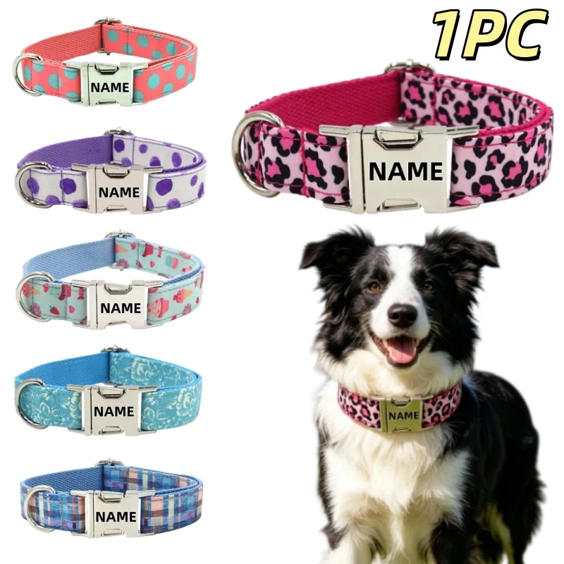Free custom engraving tags with pet names, owner phone numbers and other information XS-XL available