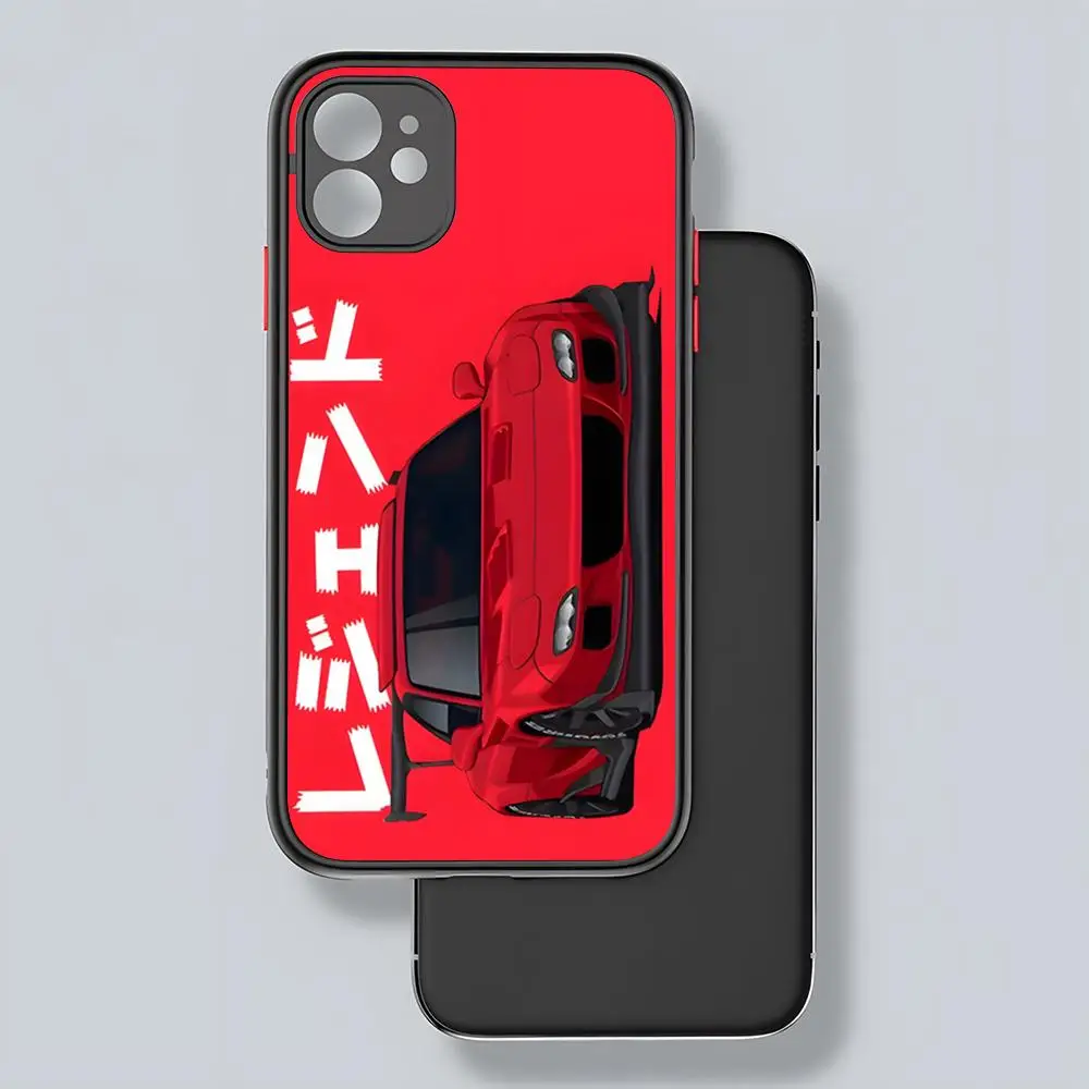 JDM Tokyo Drift Sports Car Phone Case Potdemiel Matte Transparent For 16 15 IPhone 12 11 13 Pro Max X XR X Back Cover