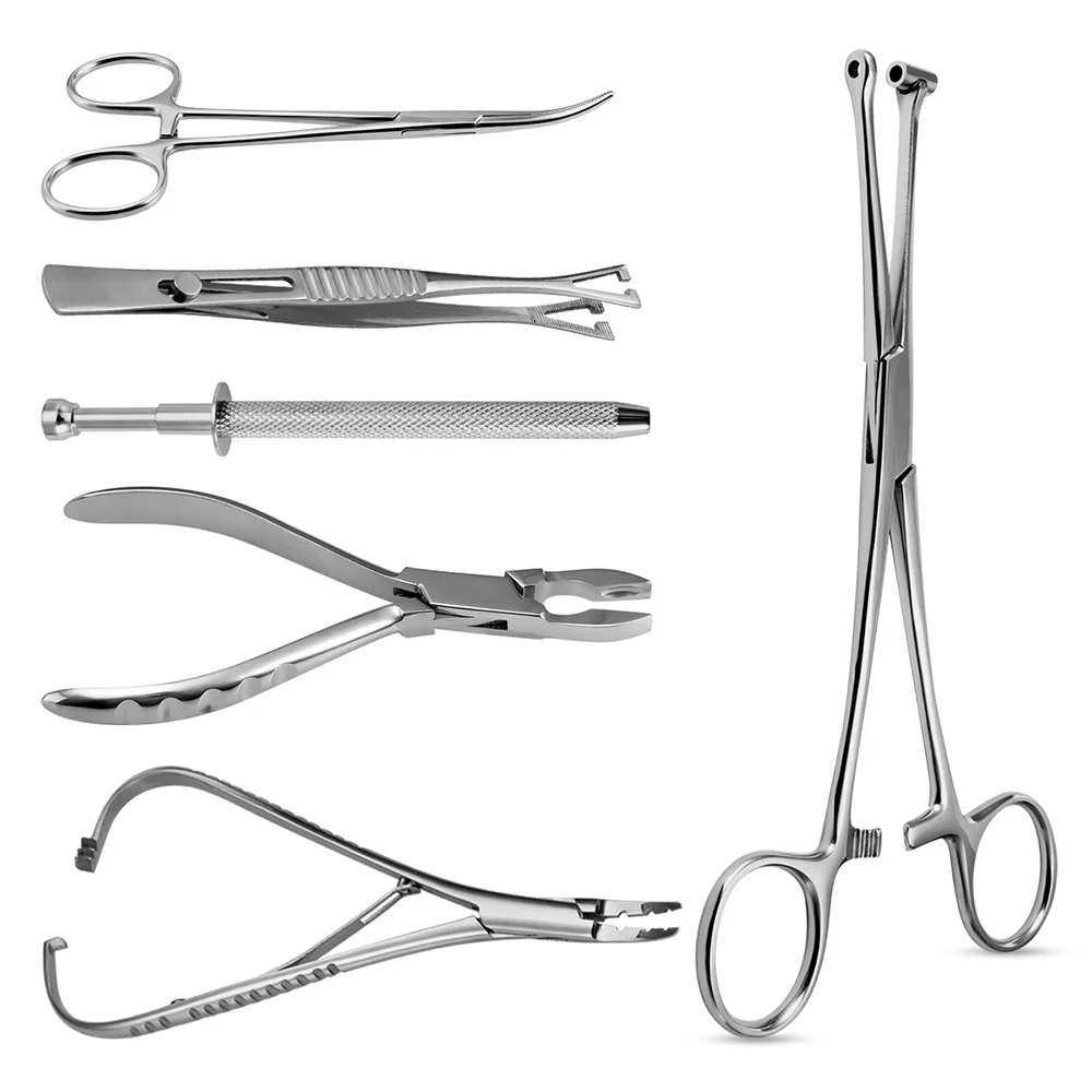 1Pc Setpum Catilage Belly Lip Piercing Tattoo Clamp Surgical Steel Piercing Pliers Tools Dermal Anchor Hemostat Forceps Punchers