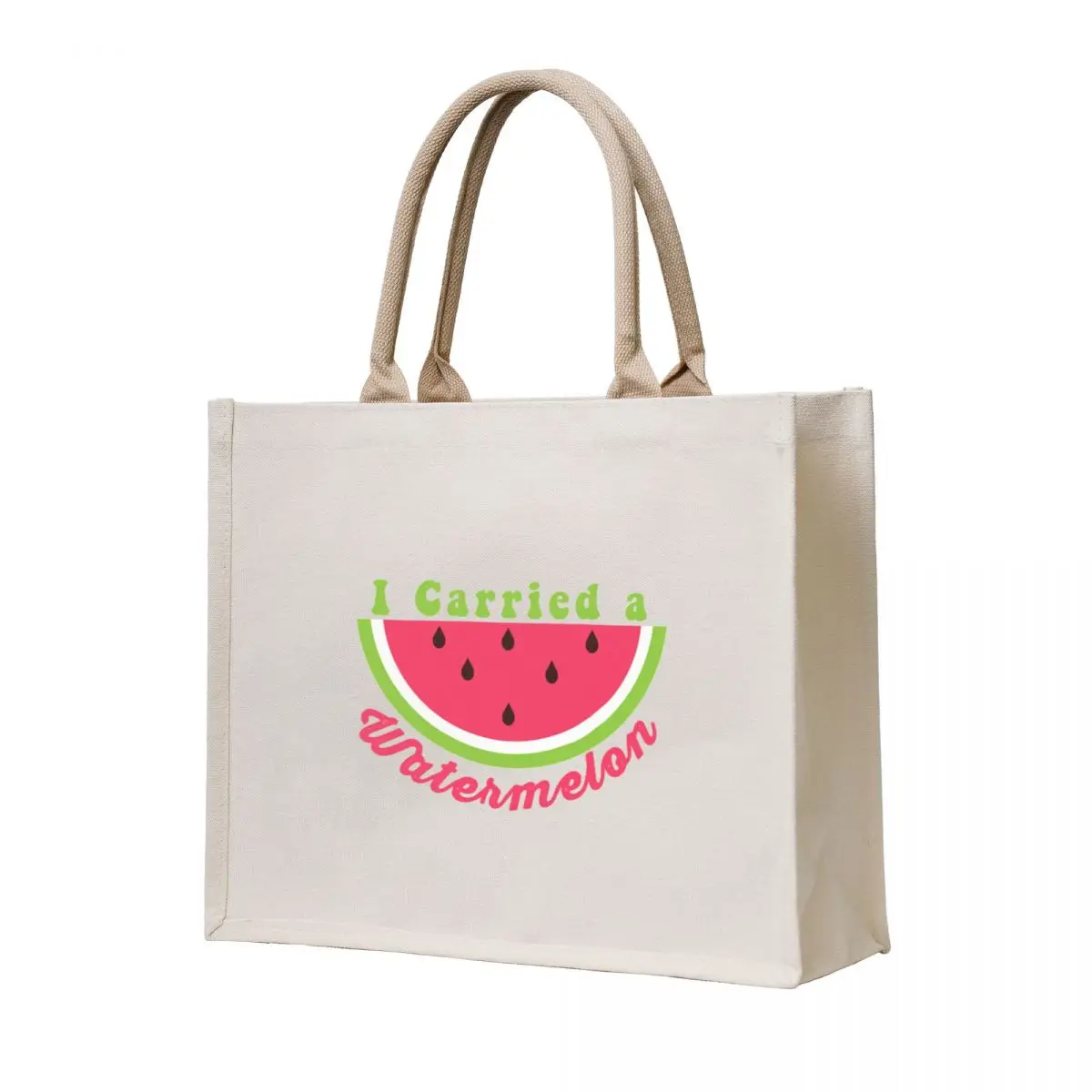 

I Carried A Watermelon Tote Bag shopping bags foldable Women's beach bags canvas tote woman shopping bag