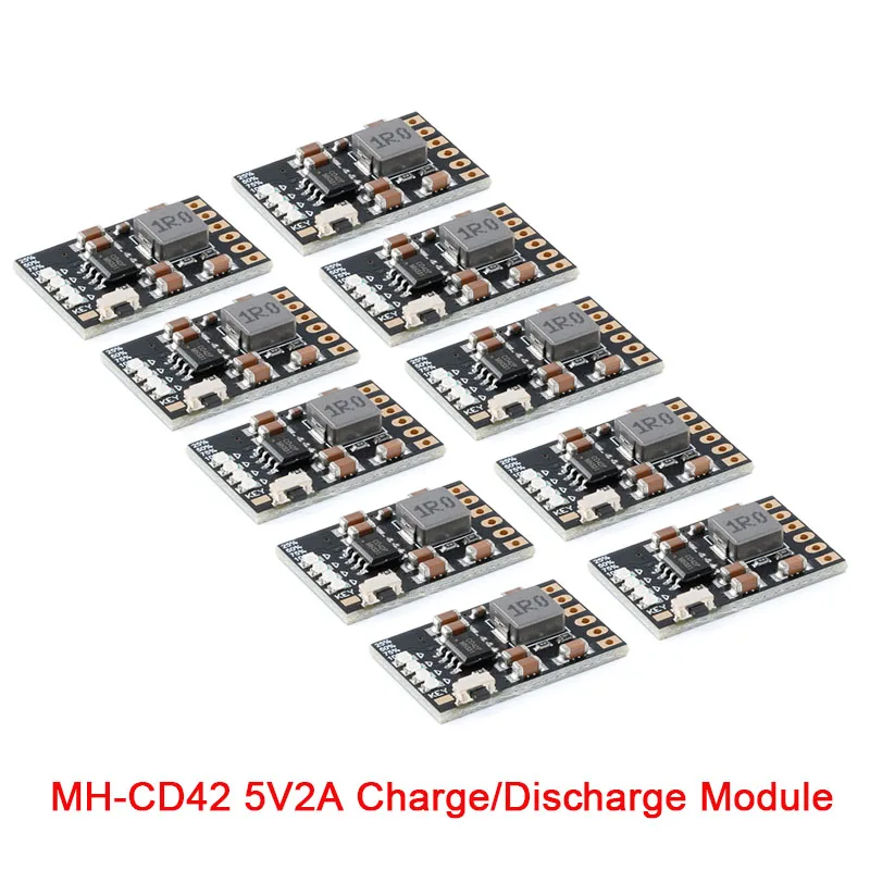 10Pcs/1pc MH-CD42 DC 5V 2.1A Mobile Power Diy Board 4.2V Charge/Discharge/battery protection/indicator module 3.7V lithium 18650